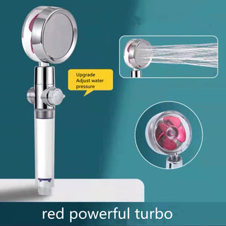 Turbo Propeller Water Saving 360-Rotating Shower Head