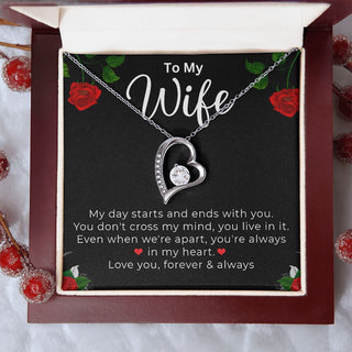 To My Wife | My Day Starts With You | Forever Love Necklace