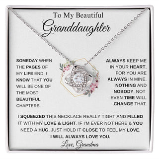 To My Beautiful Granddaughter | Love Knot Necklace